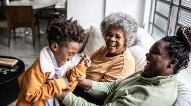 Multi-generation family spends time together