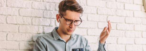 Man confused by healthcare terms 
