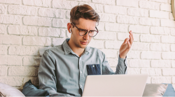 Man confused by healthcare terms 