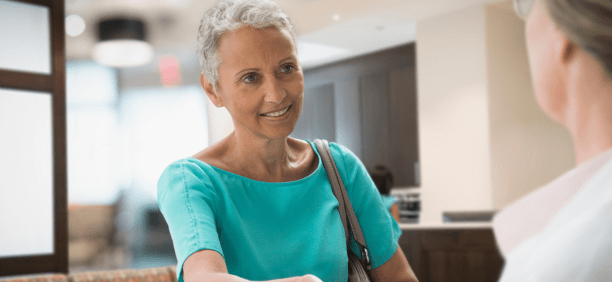 Woman at medical office 