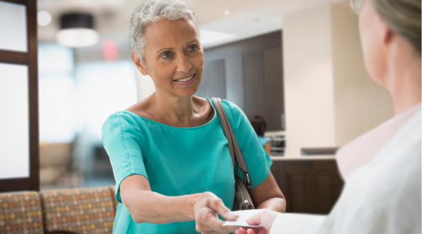 Woman at medical office 