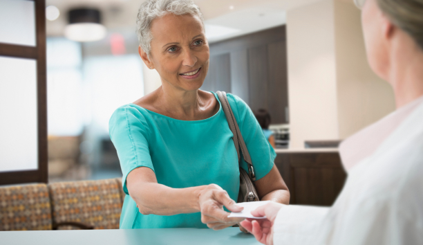 Woman at medical office 